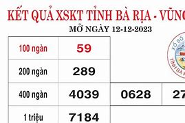 Xổ Số Bà Rịa Vũng Tàu Ngày 27 Tháng 8 24